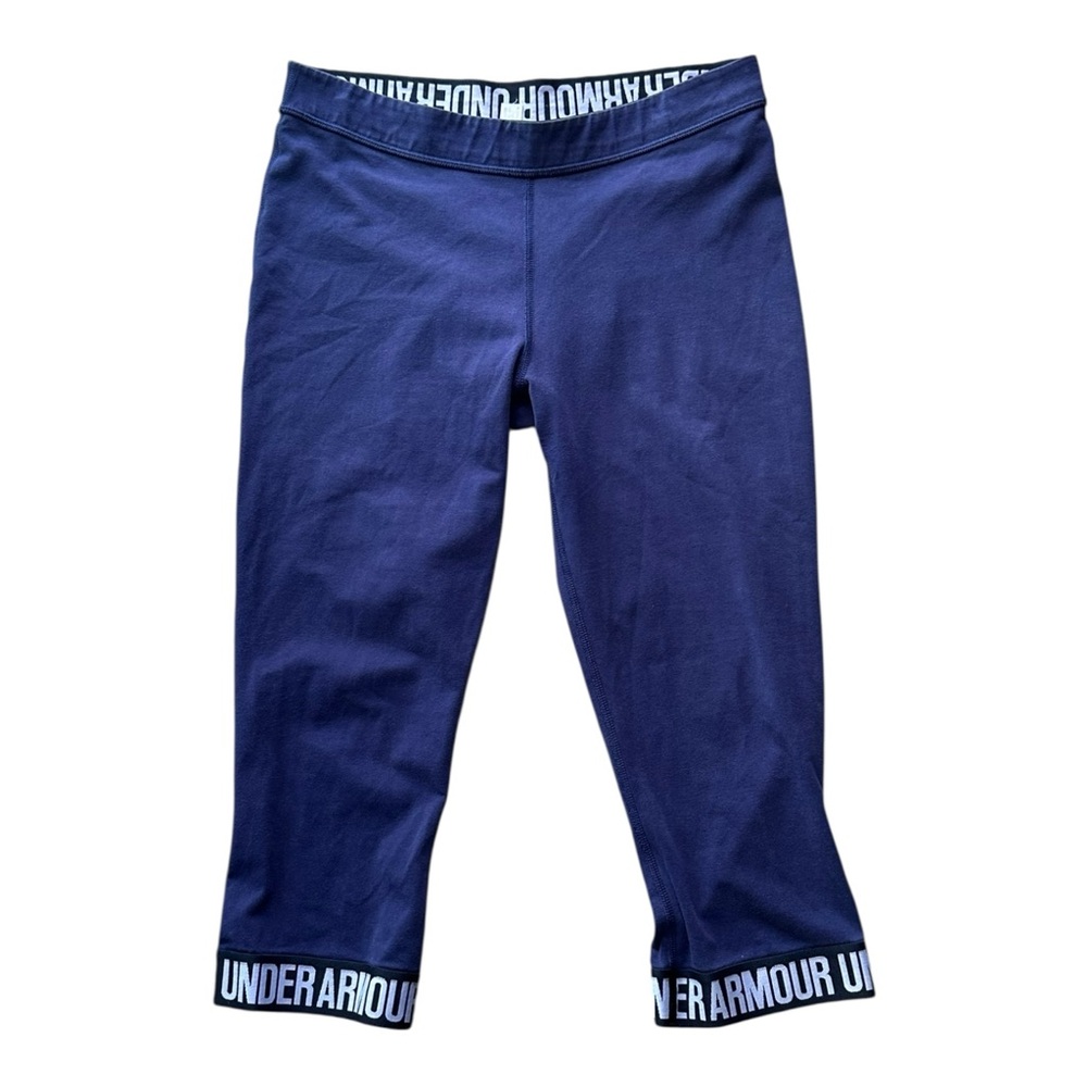 Under Armour Leggings Womens Medium Blue HeatGear Fitted Running‎ Breathable